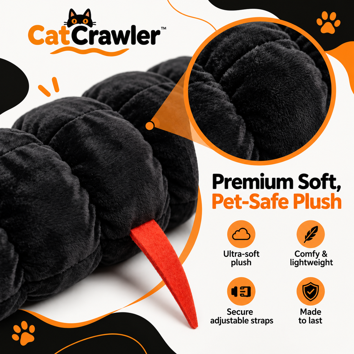 CatCrawler™ Cat Centipede Costume | Soft Plush, Adjustable Fit